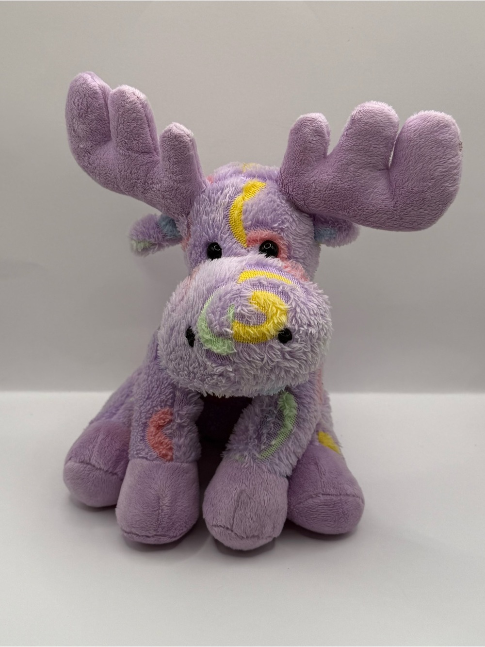 RARE HTF Wishpets Popsicle Purple Swirl Moose Stuffed Animal Plush